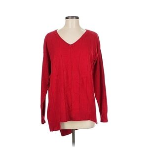 Vince Camuto Red Sweater Size XL Pullover V Neck